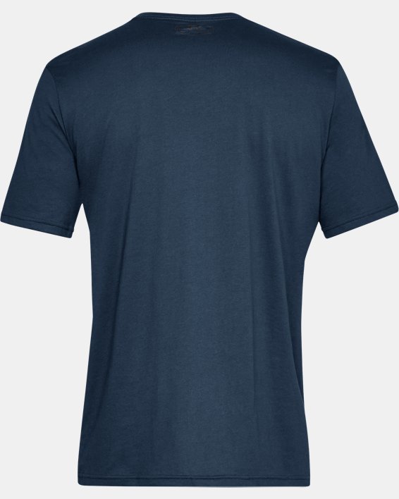 Men's UA Sportstyle Left Chest Short Sleeve Shirt, Navy, pdpMainDesktop image number 5